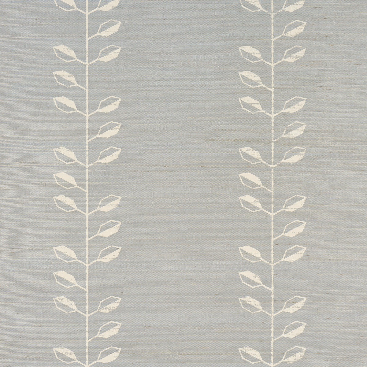 Schumacher Geo Leaf Sisal Mineral & Ivory Wallpaper Sample 5016702
