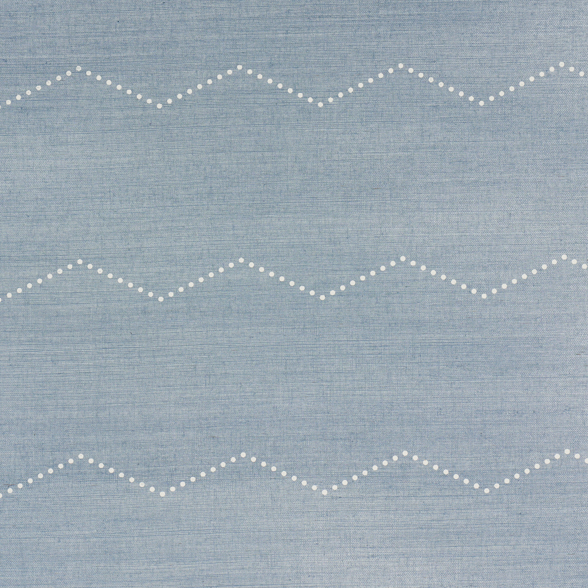 Schumacher Rivet Stripe Sisal Chambray Wallpaper Sample 5016710