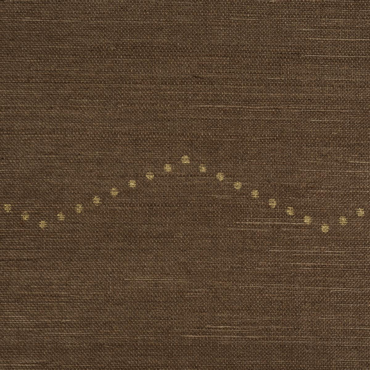 Schumacher Rivet Stripe Sisal Sepia Wallpaper 5016712