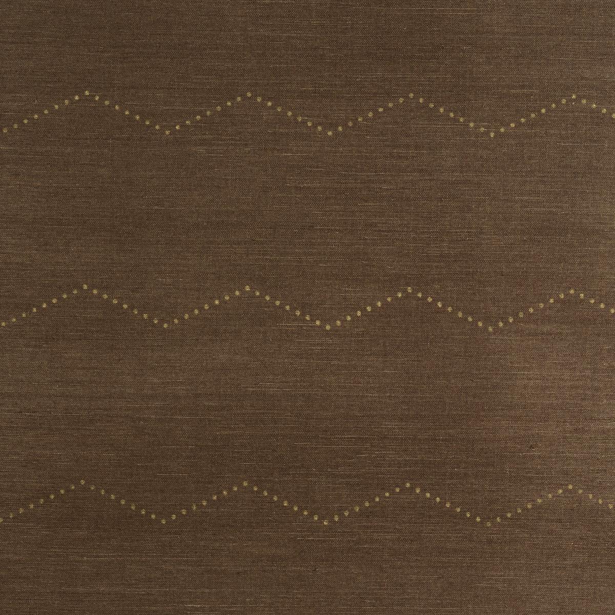 Schumacher Rivet Stripe Sisal Sepia Wallpaper Sample 5016712