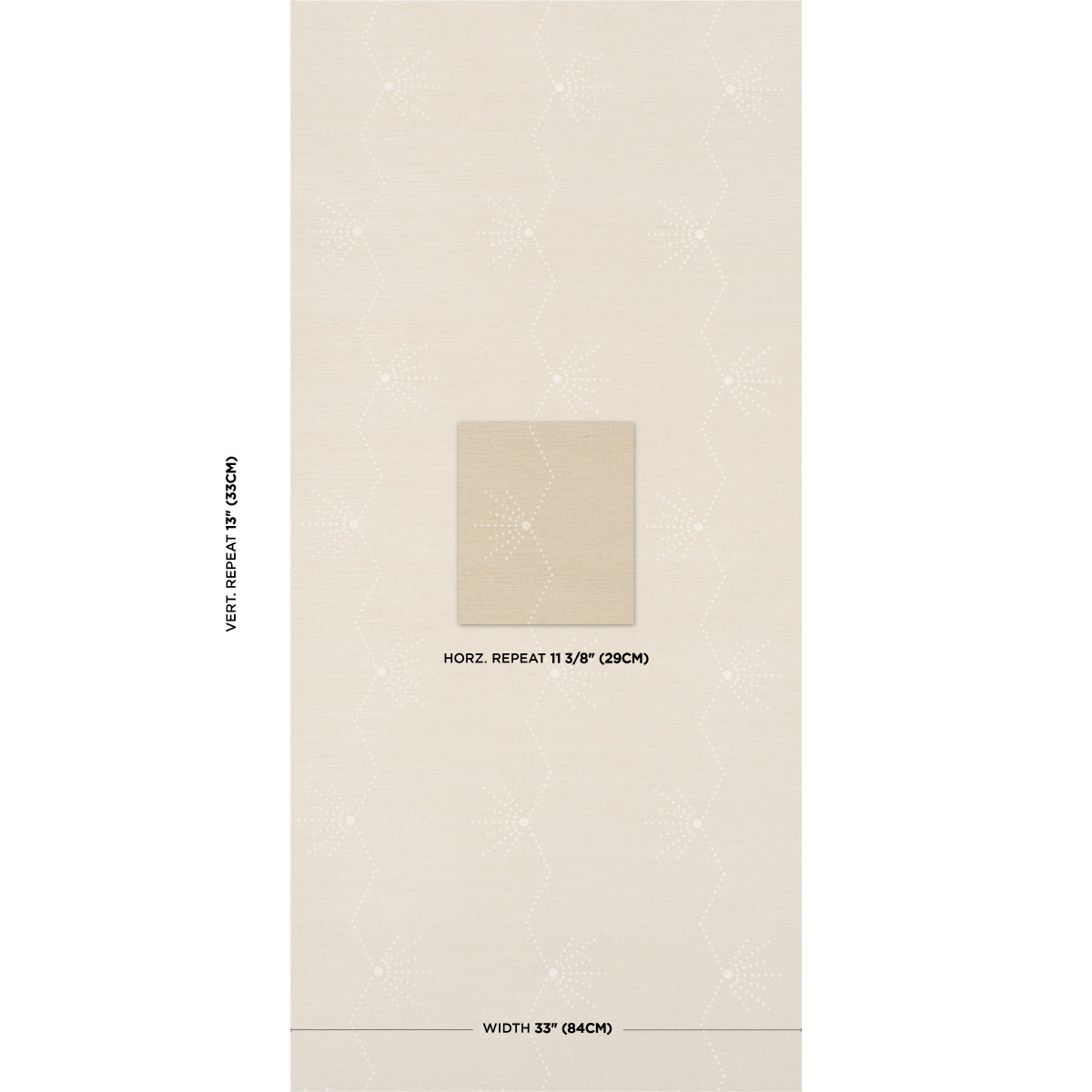 Schumacher RoyÃˆRe Stripe Sisal Sand Wallpaper Sample 5016721