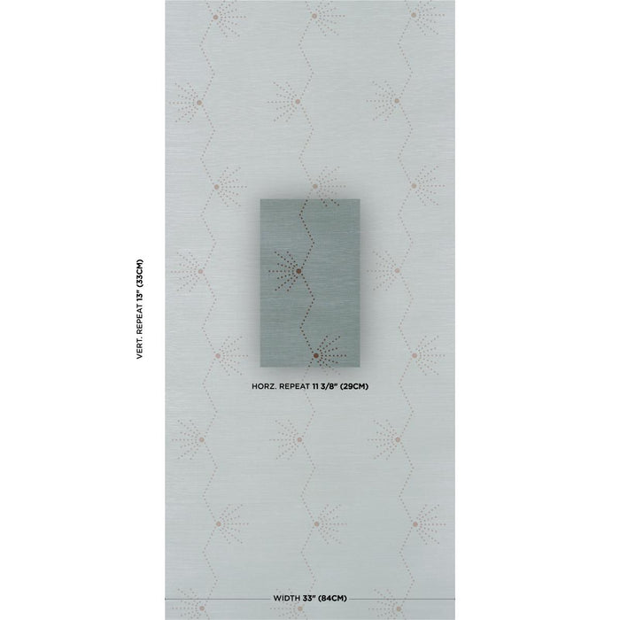 Schumacher Royere Stripe Sisal Seaglass Wallpaper Sample 5016722