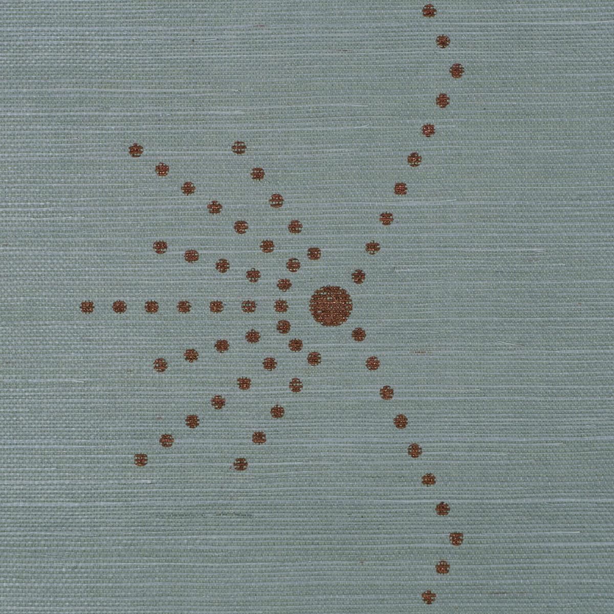 Schumacher Royere Stripe Sisal Seaglass Wallpaper Sample 5016722