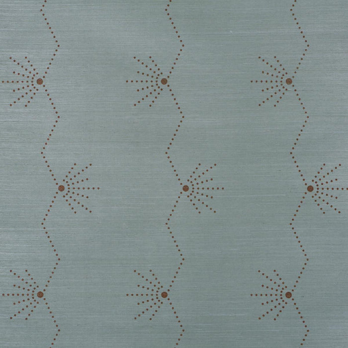 Schumacher Royere Stripe Sisal Seaglass Wallpaper Sample 5016722