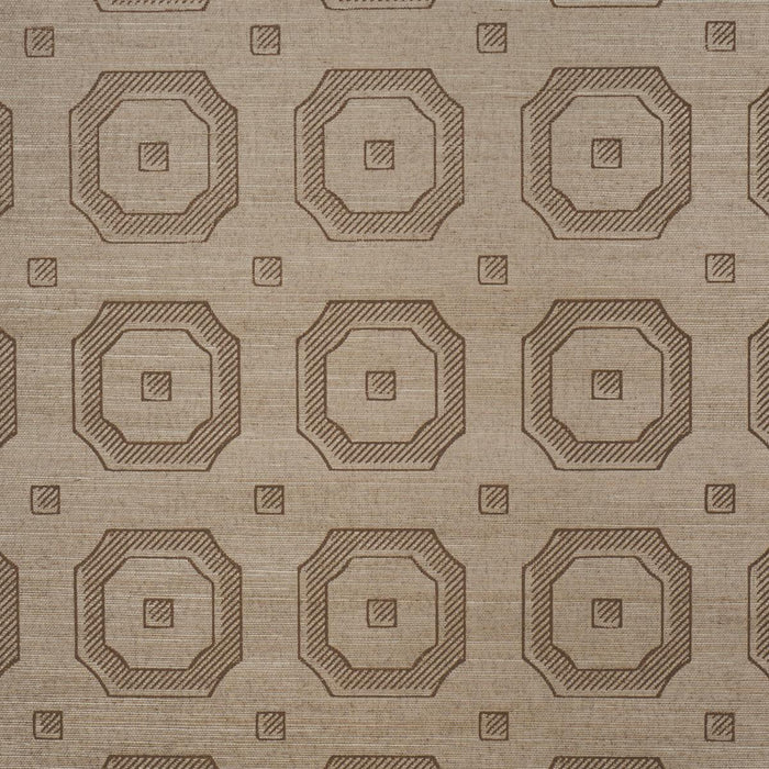 Schumacher Belveled Frame Sisal Sepia Wallpaper 5016732