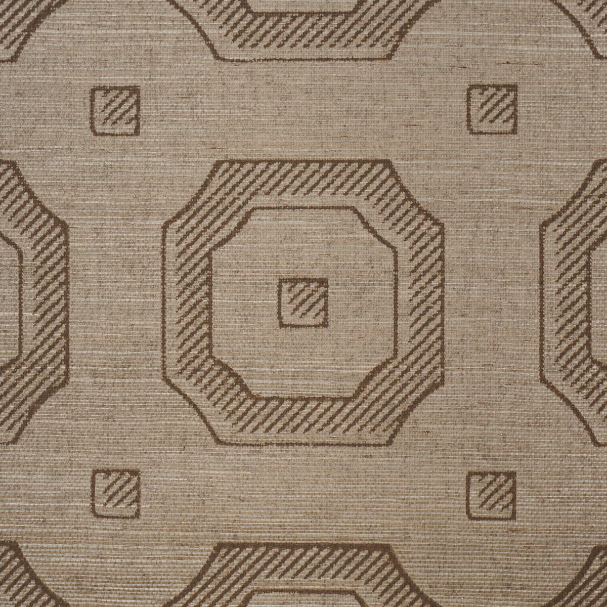 Schumacher Belveled Frame Sisal Sepia Wallpaper 5016732