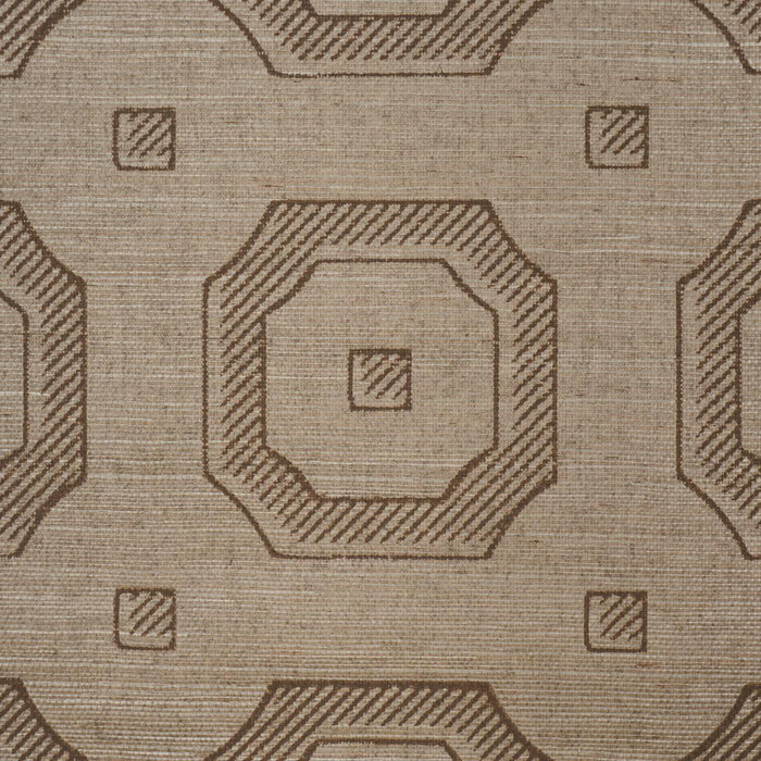 Schumacher Belveled Frame Sisal Sepia Wallpaper 5016732