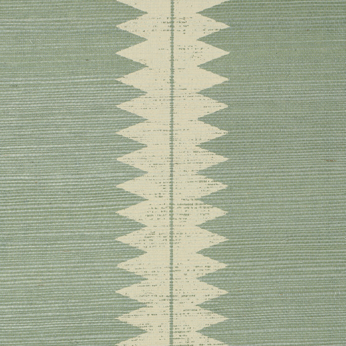 Schumacher Bristle Stripe Sisal Seaglass Wallpaper 5016742