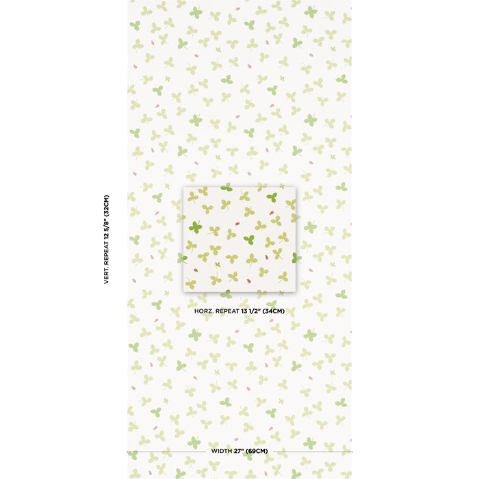 Schumacher Celia Clover Ivory Wallpaper 5016770