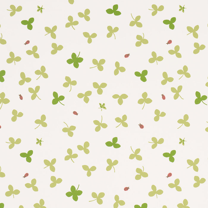 Schumacher Celia Clover Ivory Wallpaper Sample 5016770