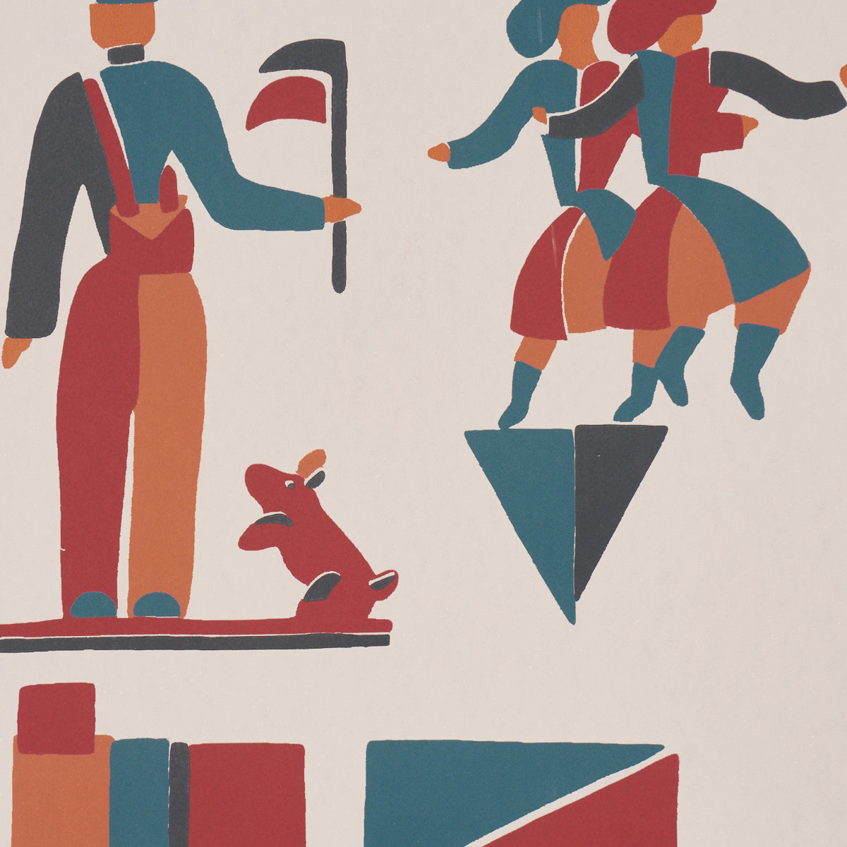 Schumacher Vally Circus Multi Wallpaper Sample 5016790