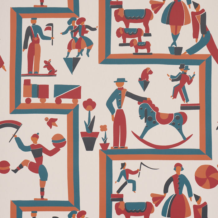 Schumacher Vally Circus Multi Wallpaper Sample 5016790