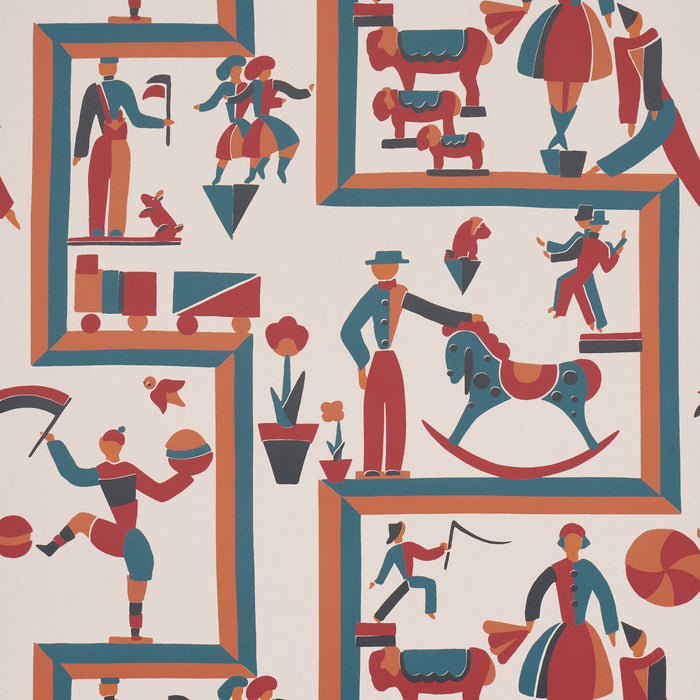 Schumacher Vally Circus Multi Wallpaper Sample 5016790