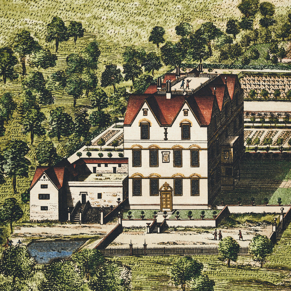 Schumacher Mr. Darcy 3 Panel Set Pemberley Green Wallpaper Sample 5016810