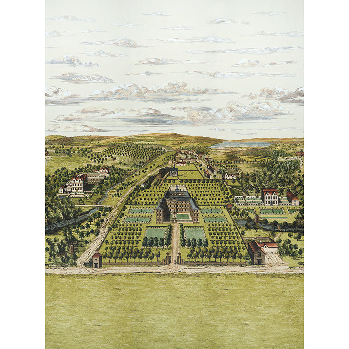 Schumacher Mr. Darcy 3 Panel Set Pemberley Green Wallpaper Sample 5016810