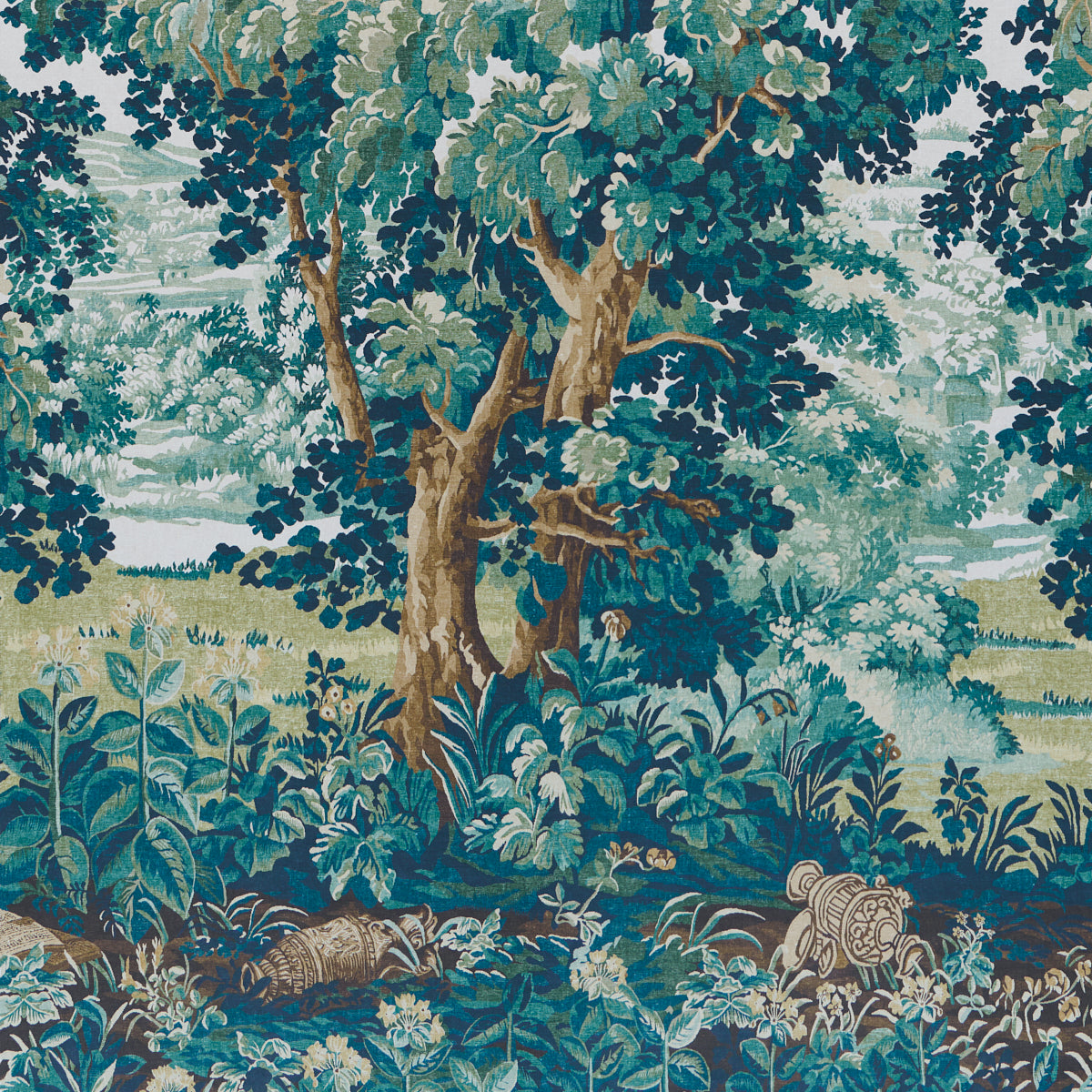Schumacher La Foret 3 Panel Set Autumn Green Forest Wallpaper 5016820