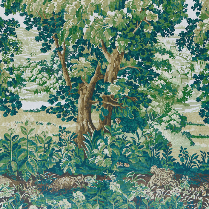 Schumacher La Foret 3 Panel Set Spring Green Forest Wallpaper 5016821