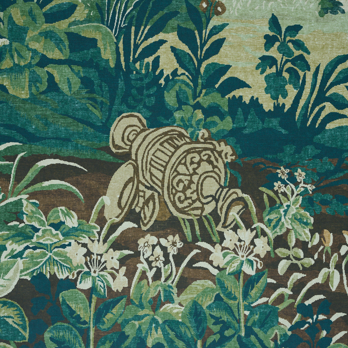 Schumacher La Foret 3 Panel Set Spring Green Forest Wallpaper 5016821