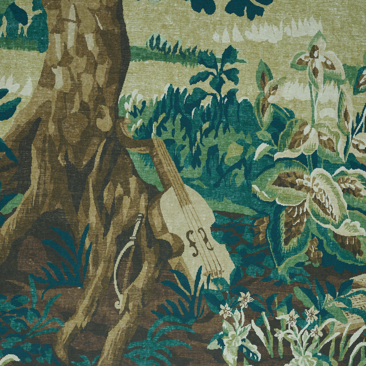 Schumacher La Foret 3 Panel Set Spring Green Forest Wallpaper 5016821