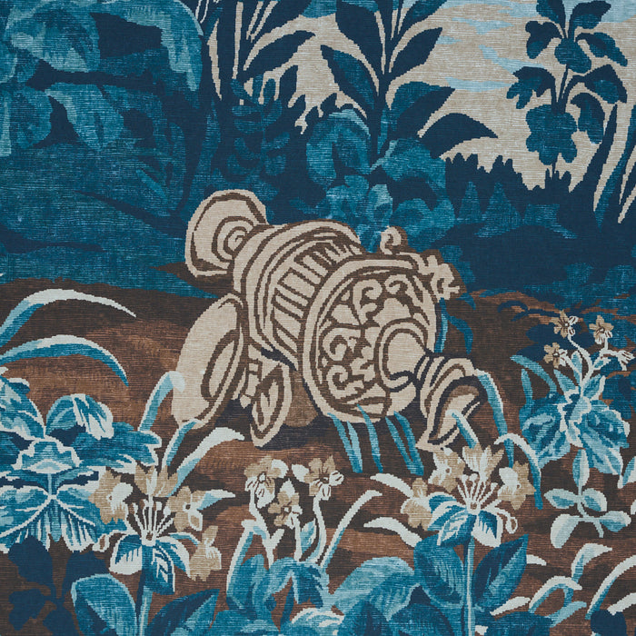 Schumacher La Foret 3 Panel Set Antique Blue Forest Wallpaper 5016822