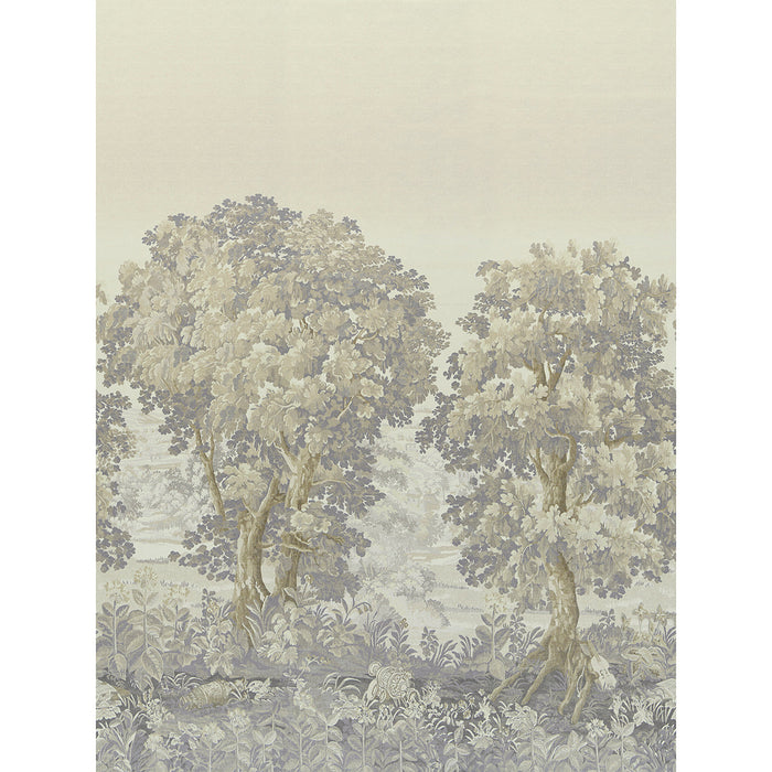 Schumacher La Foret 3 Panel Set Oyster Forest Wallpaper Sample 5016823