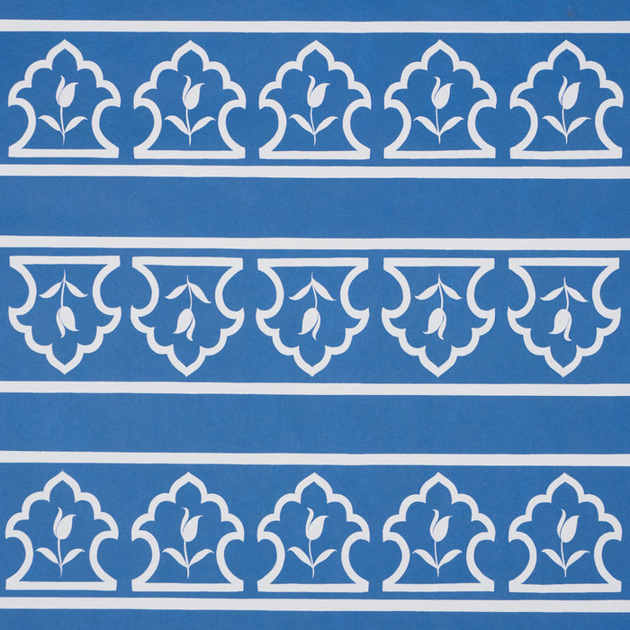 Schumacher Bar Palladio 2 Panel Set Blue Wallpaper Sample 5016830