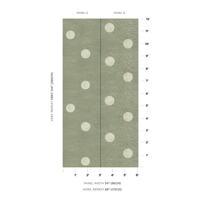 Schumacher Monte Carlo Sisal 2 Panel Set Seaglass Wallpaper Sample 5016840