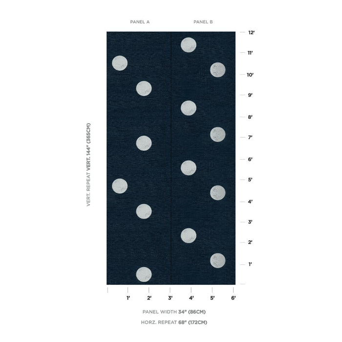 Schumacher Monte Carlo Sisal 2 Panel Set Indigo Wallpaper Sample 5016842