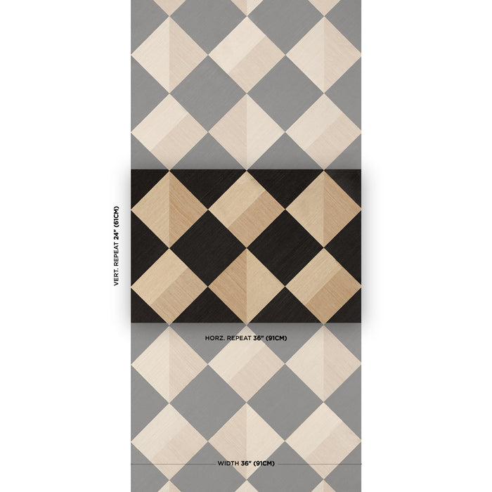 Schumacher Berkeley Straw Wallpaper Sample 5017312