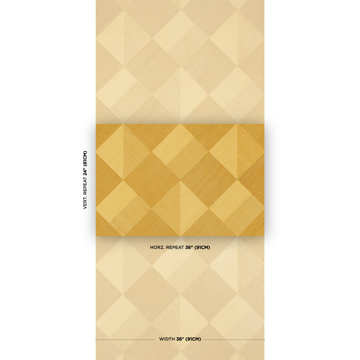 Schumacher Berkeley Wheat Wallpaper Sample 5017311