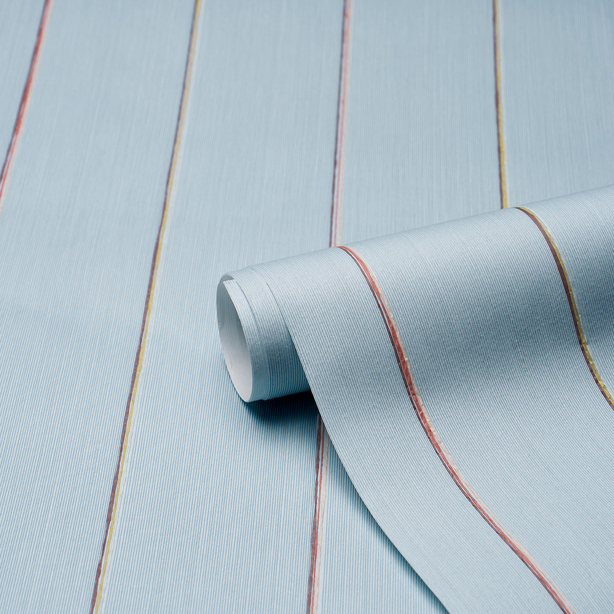 Schumacher Campagne Linen Vinyl Chambray Wallpaper Sample 5017525