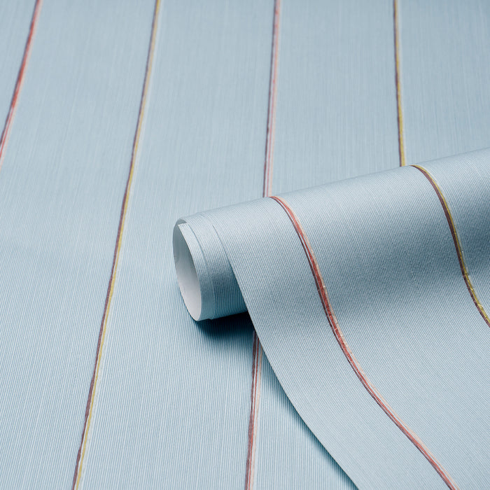 Schumacher Campagne Linen Vinyl Chambray Wallpaper Sample 5017525