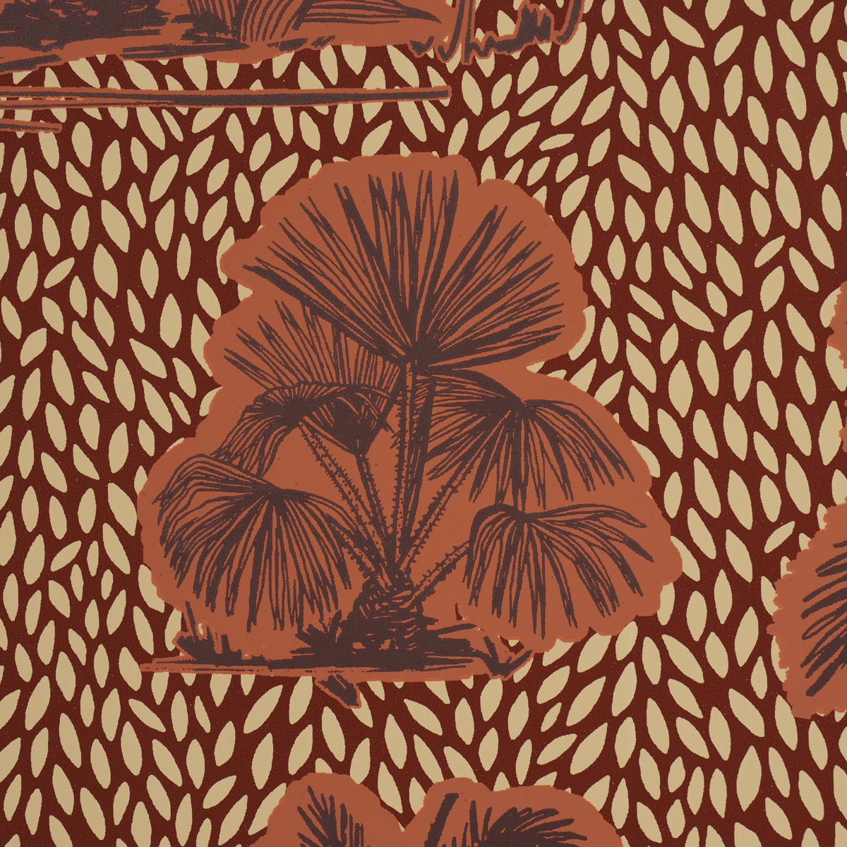 Schumacher Tropical Safari Print Sunset In Los Llanos Wallpaper 5016921