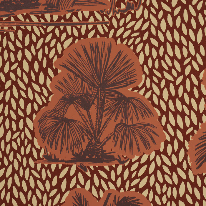 Schumacher Tropical Safari Print Sunset In Los Llanos Wallpaper 5016921