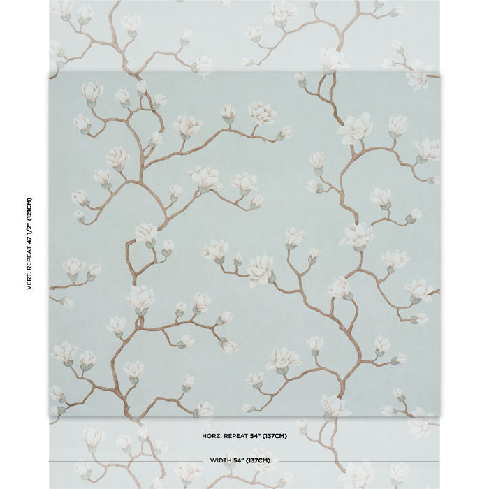 Schumacher Magnolia Tree Dusty Sky 5016930 Wallpaper | 40% Off (Samples)