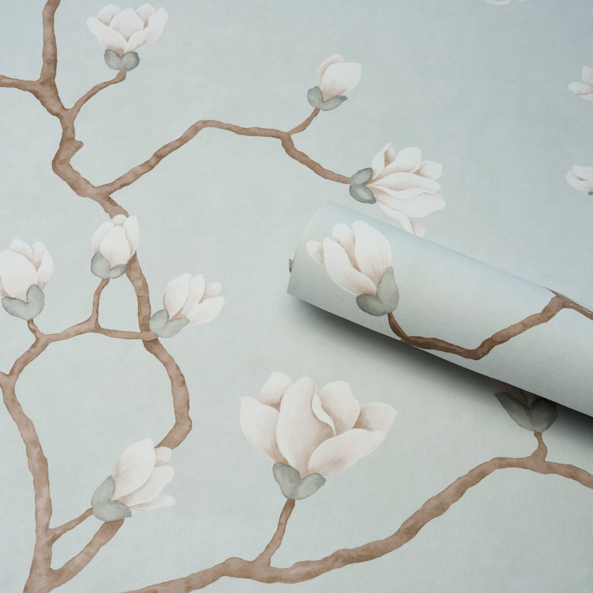 Schumacher Magnolia Tree Dusty Sky 5016930 Wallpaper | 40% Off (Samples)