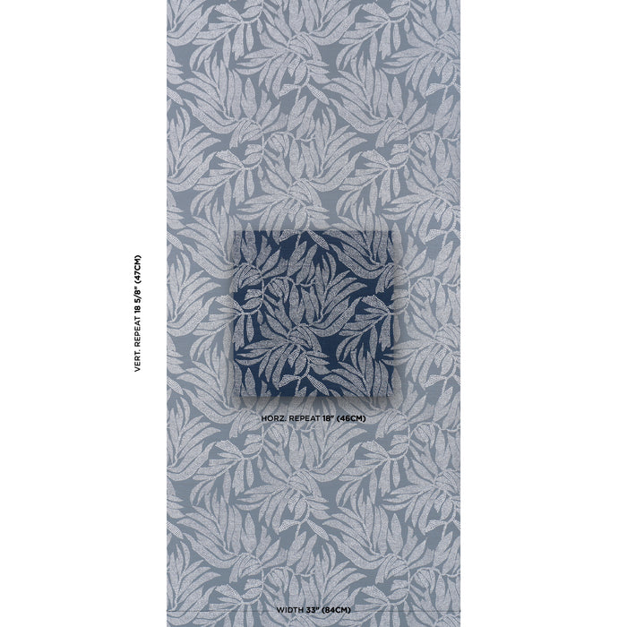 Schumacher Tayrona Palm Mosaic Sisal Pacific Ocean Hues Wallpaper 5016951