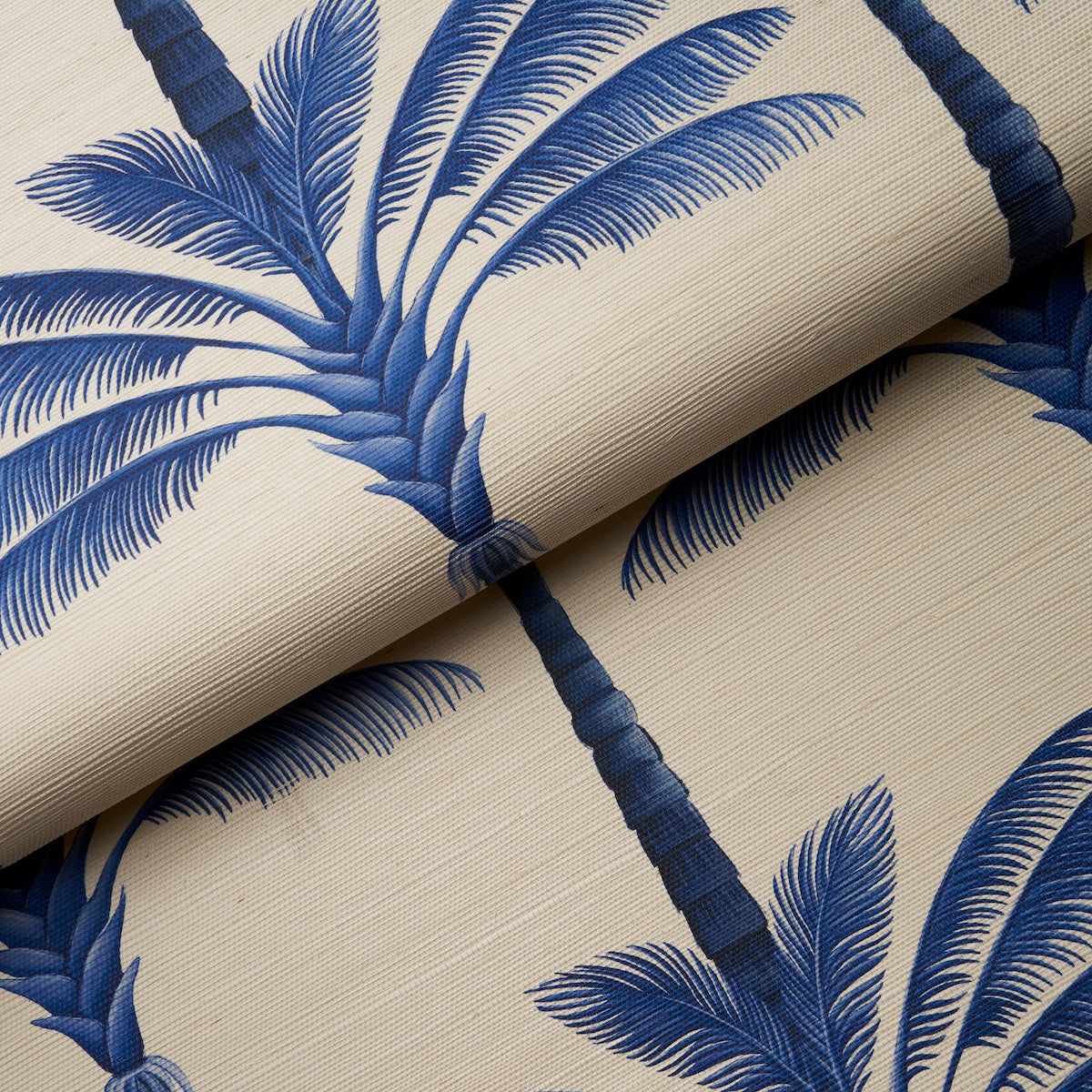 Schumacher A Palm Is A Palm Sisal Indigo Palm Grove Wallpaper Sample 5016962