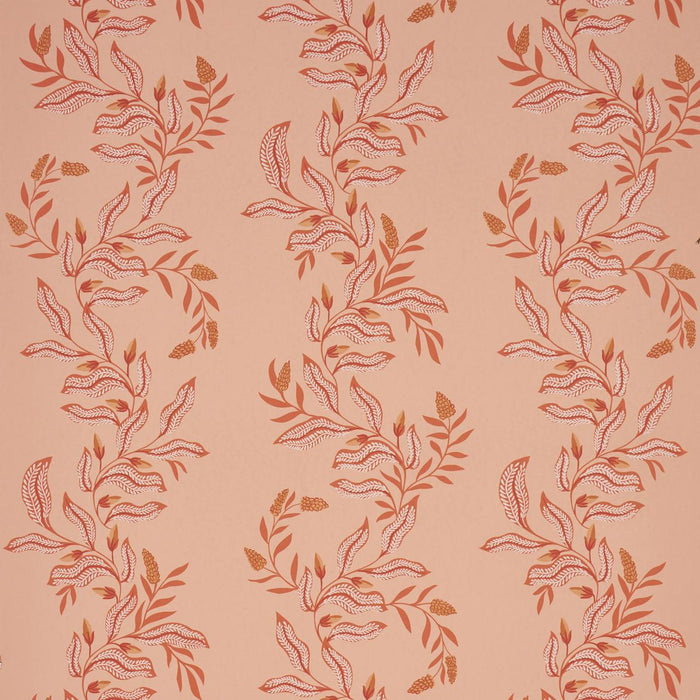 Schumacher Vagary Vines Papaya Wallpaper Sample 5016971