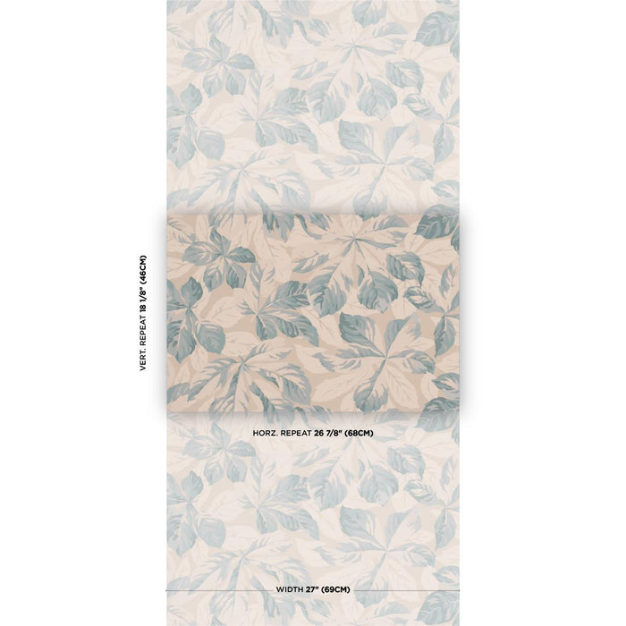 Schumacher Arboreal Handprint Blue Wallpaper 5016981