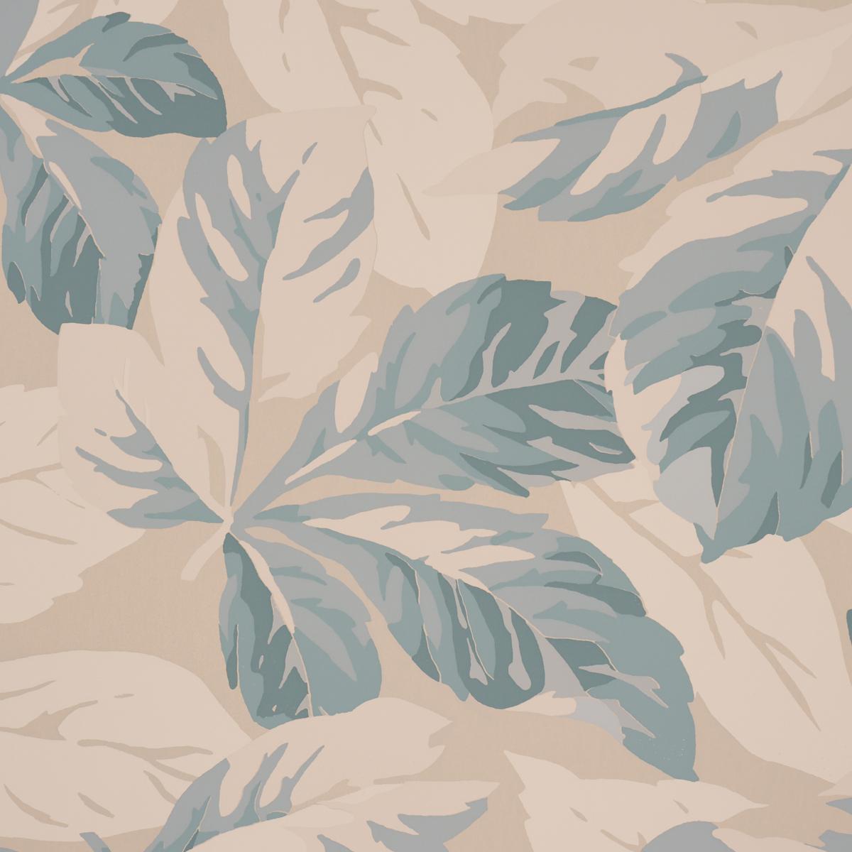Schumacher Arboreal Handprint Blue Wallpaper 5016981