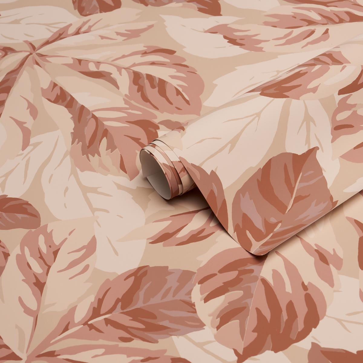 Schumacher Arboreal Handprint Spice Wallpaper Sample 5016982