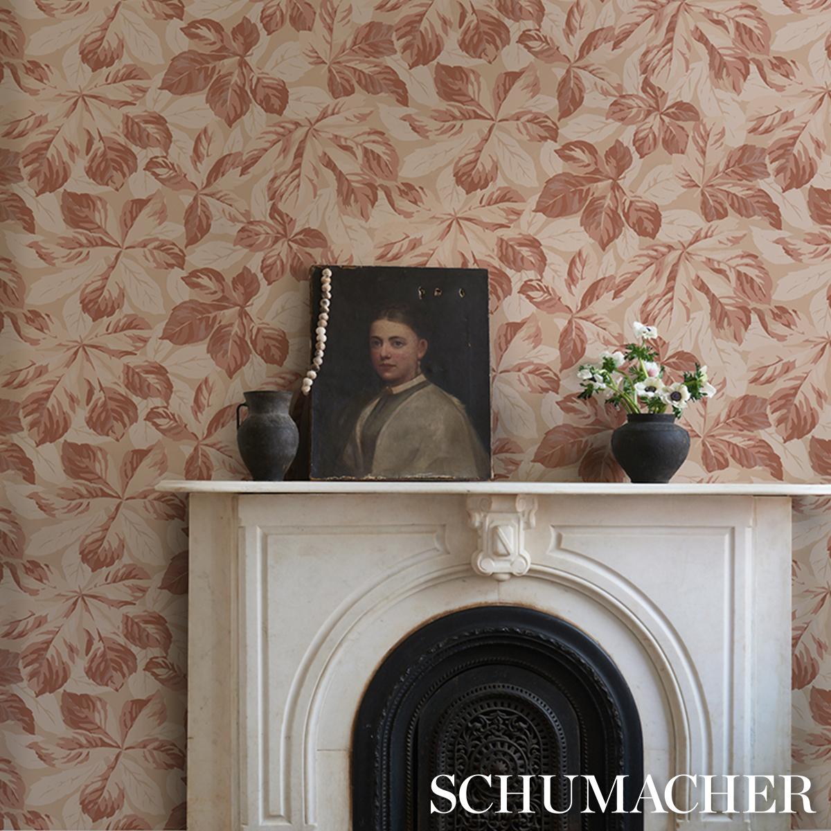 Schumacher Arboreal Handprint Spice Wallpaper 5016982