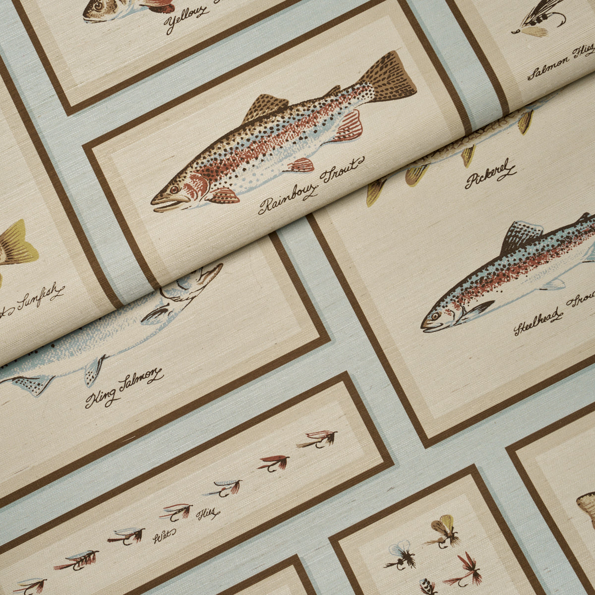 Schumacher Antoinette Mist Wallpaper Sample 5017351