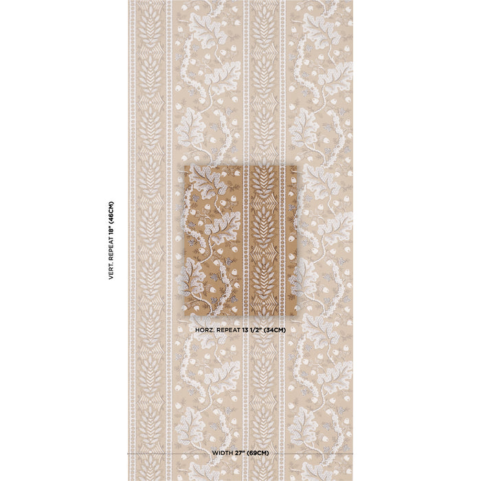 Schumacher Backdrop Painter'S Stripe Moonlight Wallpaper Sample 5016900