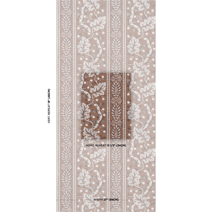 Schumacher Backdrop Painter'S Stripe Rococo Wallpaper Sample 5016901