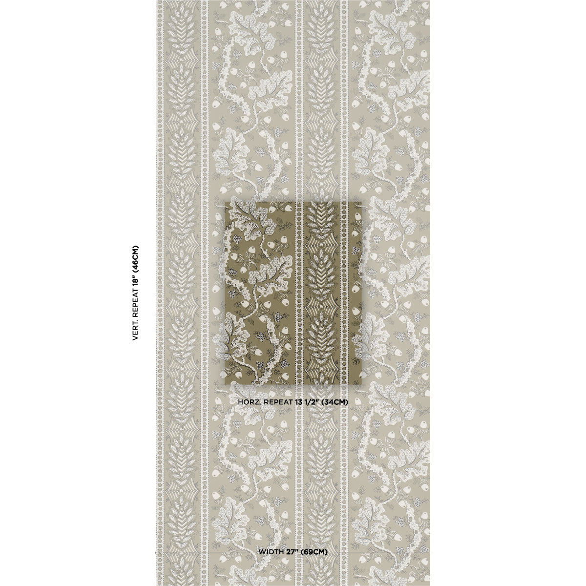Schumacher Richmond House Sage Wallpaper Sample 5017012