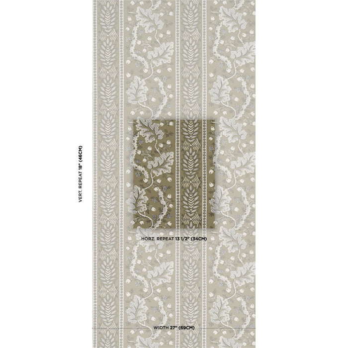 Schumacher Richmond House Sage Wallpaper Sample 5017012