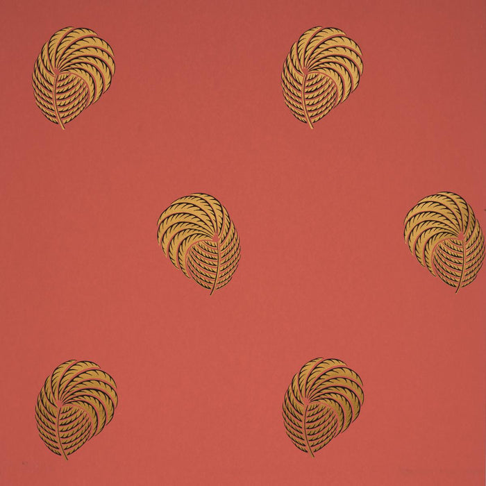Schumacher Royal Plume Russet Wallpaper Sample 5017051