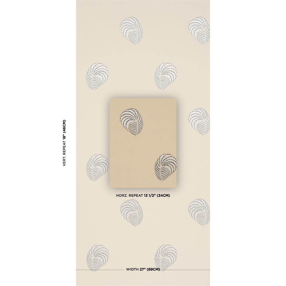 Schumacher Royal Plume Tan Wallpaper 5017052